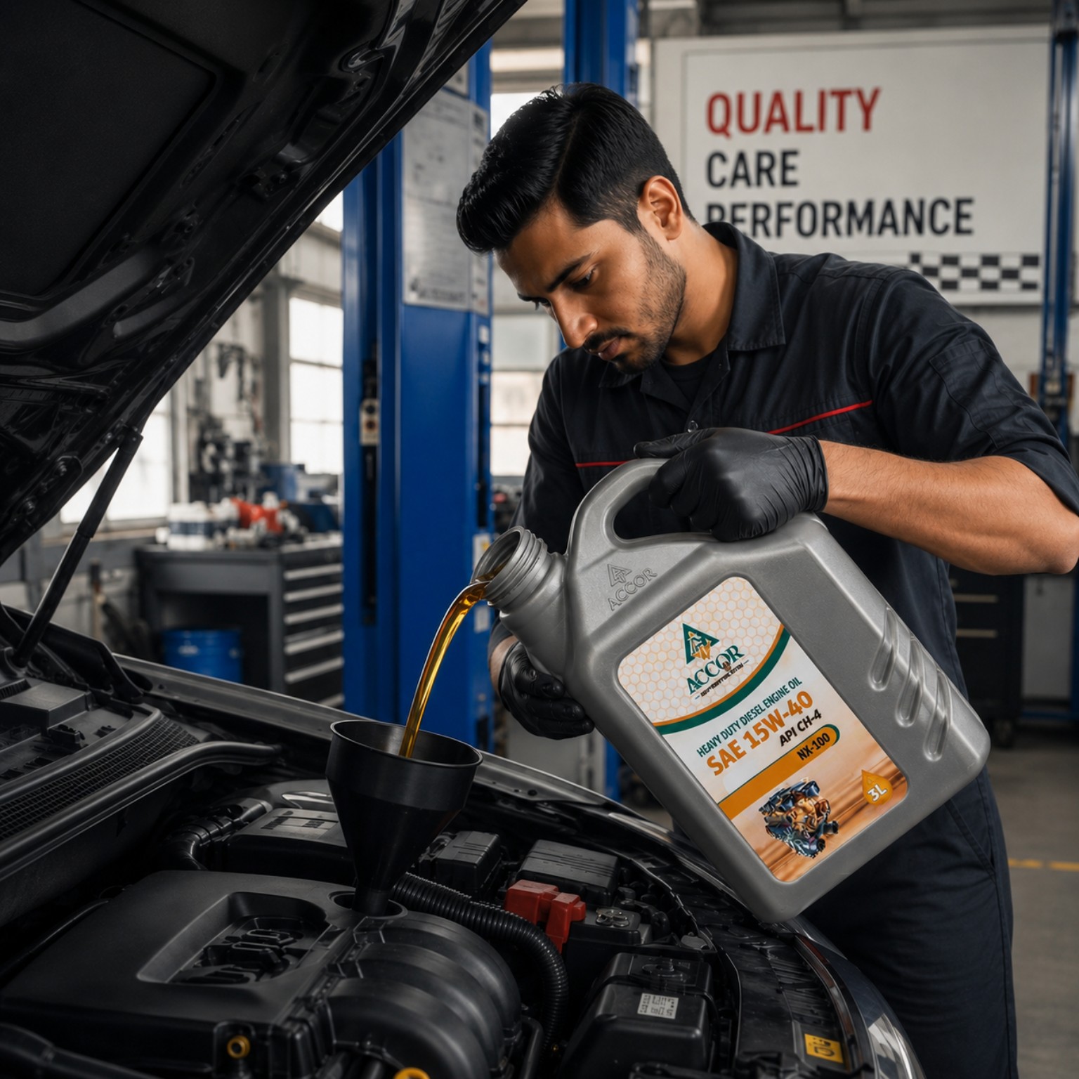 ACCOR Engine Oil Application by Professional Mechanic